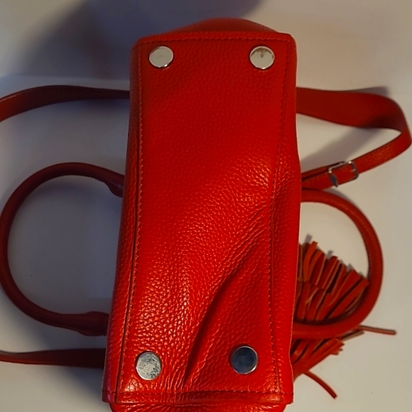 Valentina genuine leather red convertible purse - Picture 9 of 11